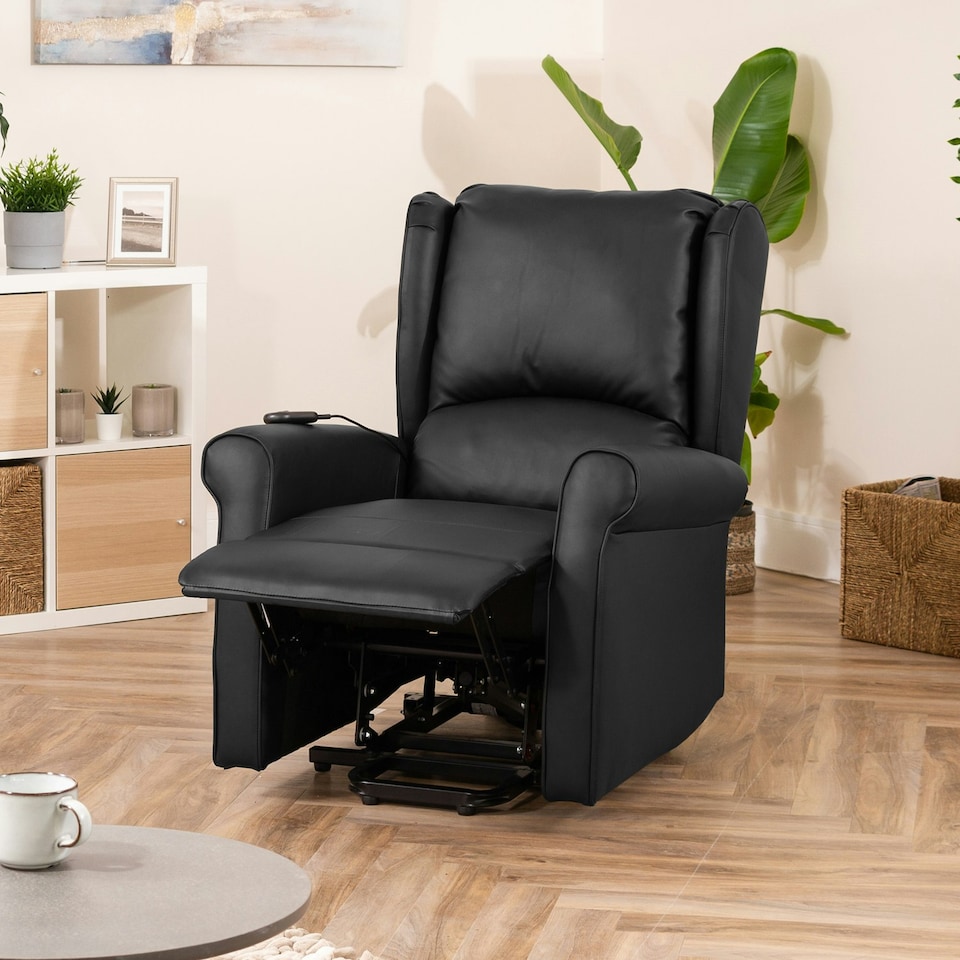 image 1 of Corcoran Electric Riser Recliner with Massage and Heat - Black