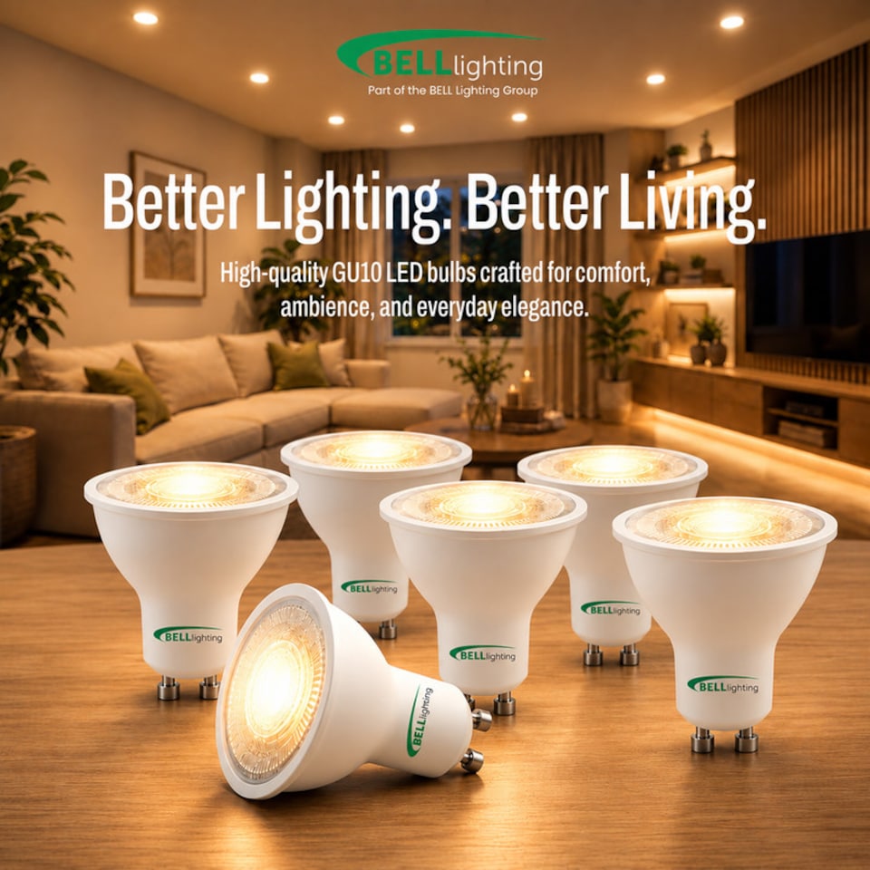 image 1 of BELL Lighting GU10 Dimmable LED Spotlight arm White 3000K 4.4W Light Bubs
