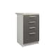 image 1 of JD Greta Kitchen Base Drawer Unit 500mm Cabinet With Fronts 50cm Dark Grey Matt with Worktop