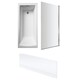 image 1 of Square Single Ended Bath, Square Bath Screen and Front Panel - 1700 x 700mm White