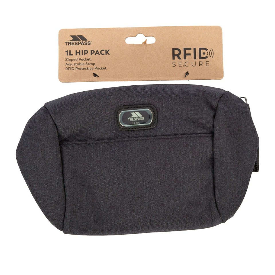 image 1 of Trespass Veldy Travel Bum Bag - Dark Grey Marl - One Size Grey