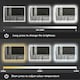 image 5 of HOMCOM 600 x 800 mm Bathroom Mirror with Bluetooth Lights Demister Pad Silver