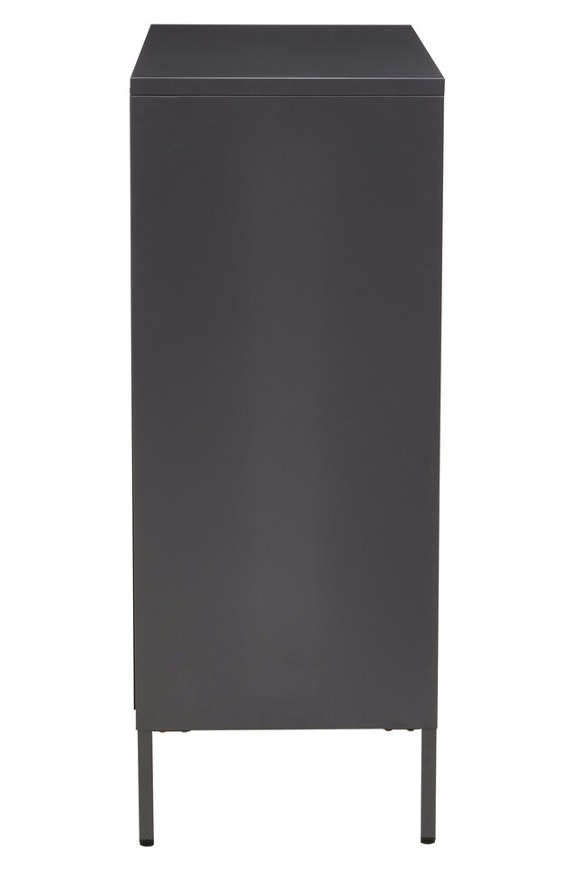 image 1 of Premir Two Door Black Cabinet, Versatile Storage Bedroom Cabinet, Easily Maintained Cabinet With Adjustable Shelves