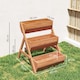 image 3 of Outsunny 3 Tier Raised Garden Bed Wooden Elevated Planter Box Kit, Brown
