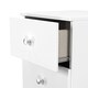 image 6 of Heydon 3 Drawer Bedside Cabinet in White & White Matt (Ready Assembled) | White | White & White Matt