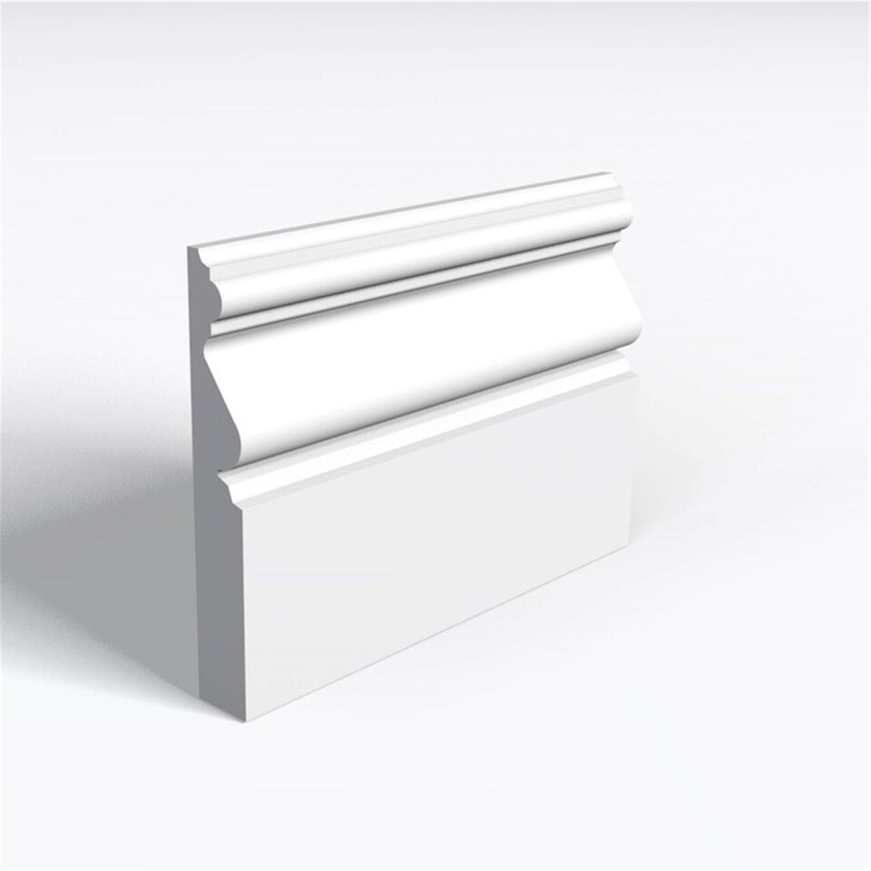 Pack of 20 (Total 20 Units) - Moisture Resistant MDF Primed Regency Skirting Board - 25mm (T) x 169mm (H) x 3050mm (L)