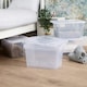 image 7 of Wham Crystal 5 x 28L Stackable Plastic Storage Boxes with Lids Pink