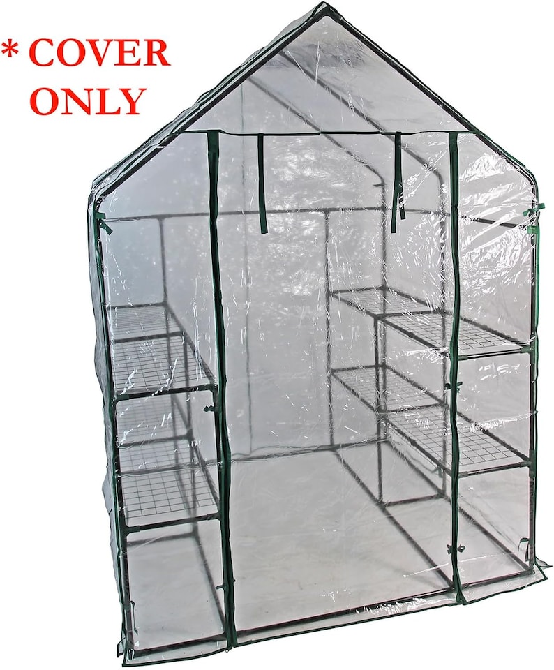 image 1 of Large Walk In Greenhouse PVC Cover