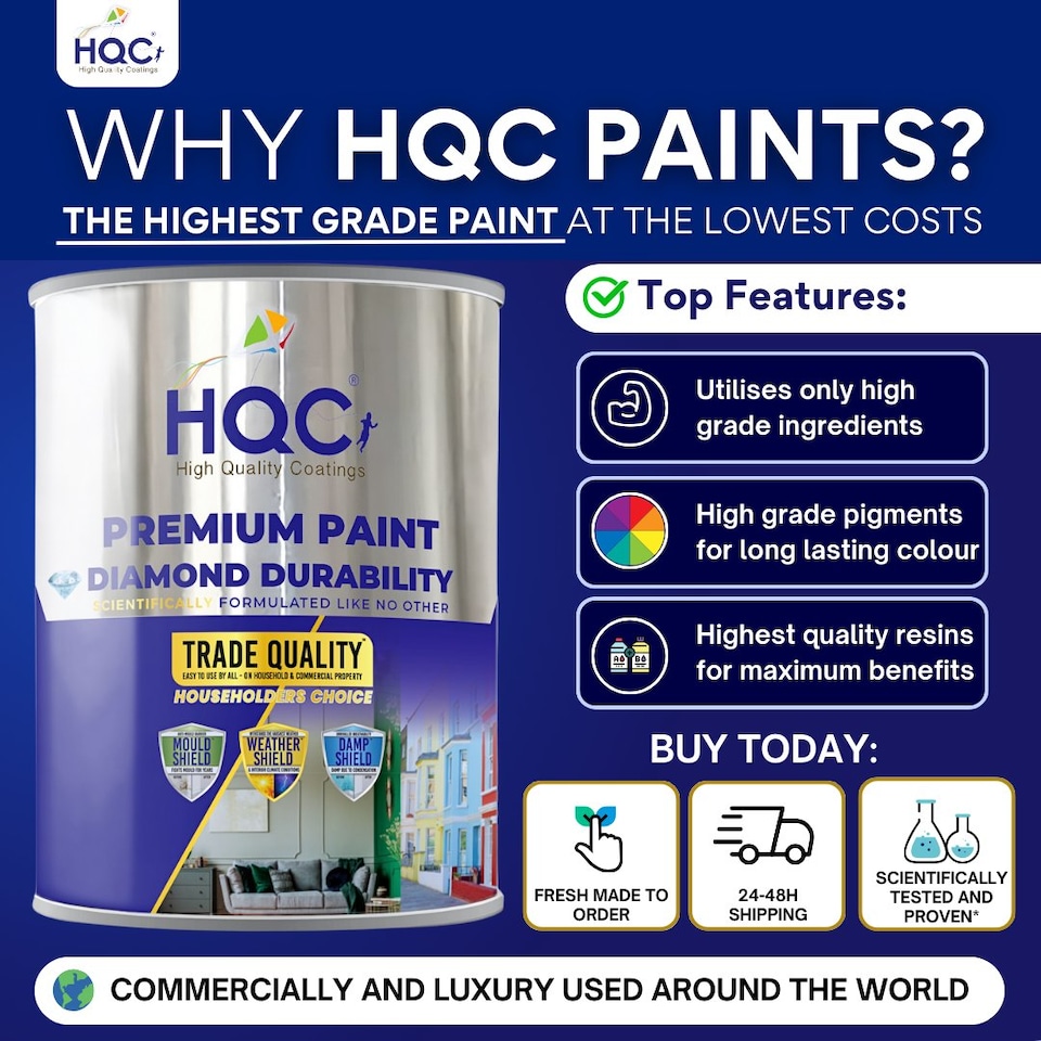 image 1 of HQC Exterior Wall Insulating Paint - Weatherproof, Heat Reflecting & Energy Saving - Baby Pink - 2.5L
