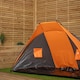 image 4 of 115cm x 210cm Portable Pop up Sun Shade Beach Tent with Carry Handle | Orange | Orange