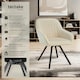 image 2 of Lounge Armchair Living Room Accent Chair 360 Swivel Slim Steel Legs Velvet Fabric  - Set of 2 Cream