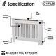 image 3 of Medium White Wooden Slatted Grill Radiator Cover MDF Cabinet