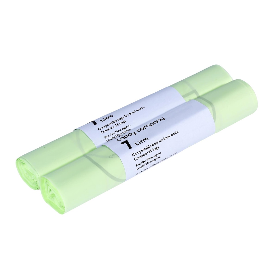 image 1 of The Caddy Company 7 Litre Compostable Food Waste Bin Bags - 2 Rolls