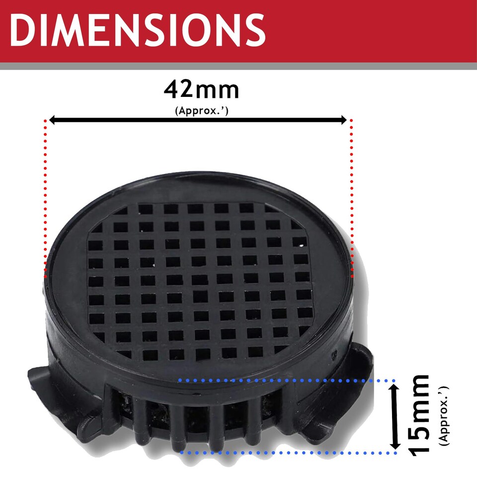 image 1 of SPARES2GO Odour Carbon Filters for Miele KWNS28462E Fridge Freezer (Pack of 4) Black