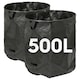 image 1 of Harbour Housewares Heavy-Duty Garden Waste Bags - 500L - Black - Pack of 2 | Black | Black