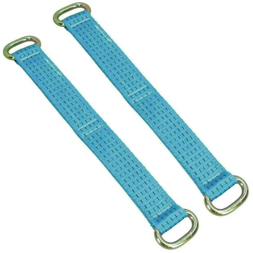 image 1 of Wheel Bridging / Link / Strap (pair) Trailer Tie Down Car Recovery 16" SM001