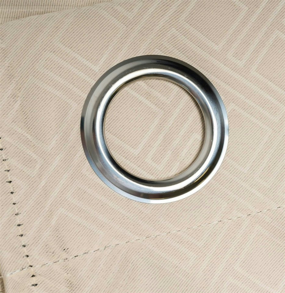 image 1 of Diamo Blackout Ring Top Eyelet Curtains - 117cm x 137cm - Cream