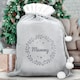 image 5 of Personalised Holly Grey Christmas Sack