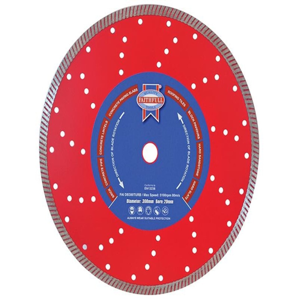Faithfull Turbo Cut Diamond Blade 300 X 20Mm