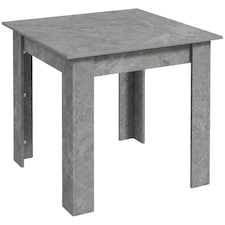 HOMCOM Square Dining Table with Faux Cement Effect for Living Room