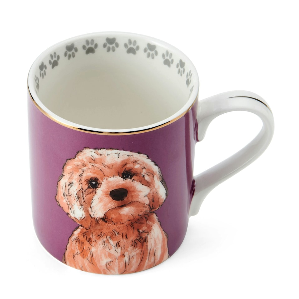 image 1 of Mikasa Cockapoo Straight-Sided Porcelain Mug, 280ml | Purple
