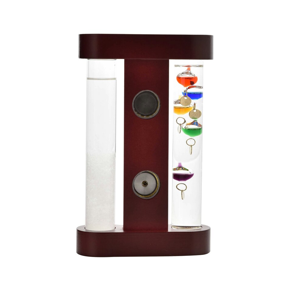 image 1 of Galileo Thermometer & Storm Glass -18cm Multi Col 5 bulb