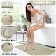 image 2 of VELVETIO Greek Bath Mat & Pedestal Mat Water Absorbent Non Slip Toilet Rugs Cream