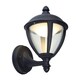 image 2 of Set of 2 Unite - Black LED Outdoor Porch Wall Lights Black | Clear