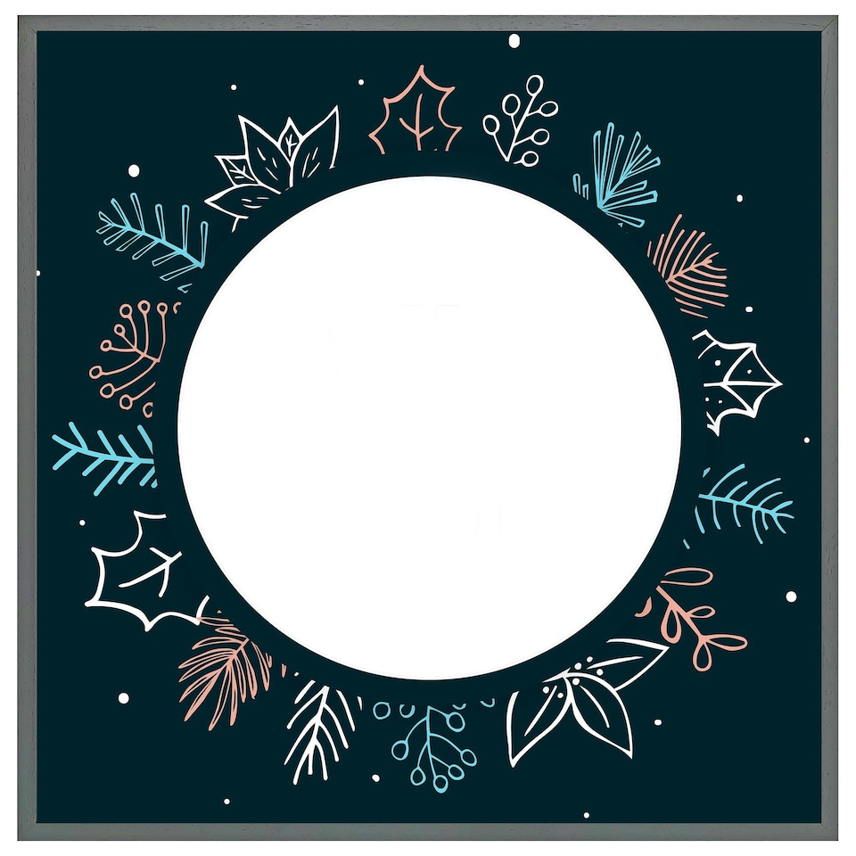 image 1 of Winter flowers (Picture Frame) White | M