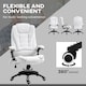 image 8 of Vinsetto Office Chair, Ergonomic Desk Chair with 6-Point Massage and Back Heated, Linen-Feel Fabric Computer Gaming Chair with Arms, Lumbar Support, Cream White