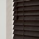 image 2 of 240cm Dark Brown Oak Wooden Venetian Blinds With Strings (130cm drop) | Brown | Brown