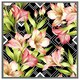 image 1 of Bright plants on geometric background (Picture Frame) Grey | L