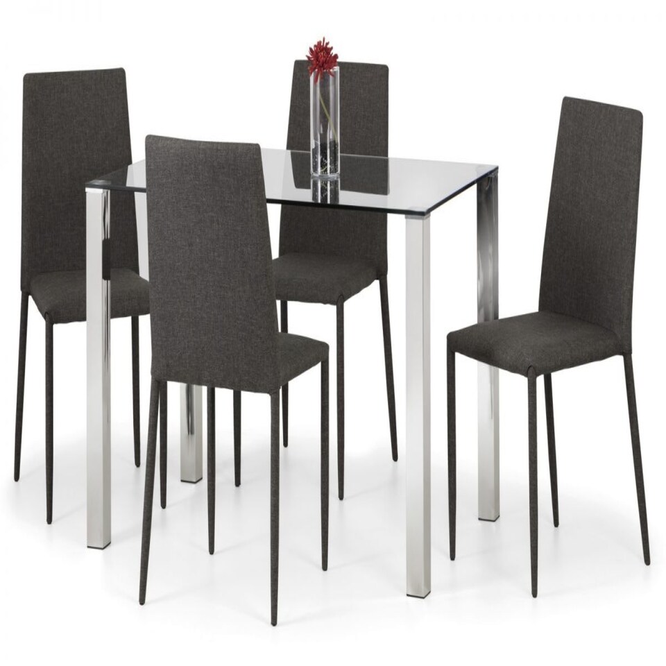 image 1 of Jonef Fabric Slate Grey Stylish Chair - Grey