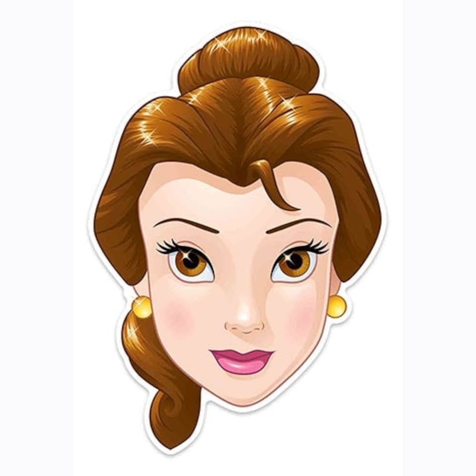 Disney Beauty and the Beast Belle Cardboard Face Mask for Children