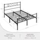 image 3 of Yaheetech 5ft King Slatted Bed Base with Headboard Black