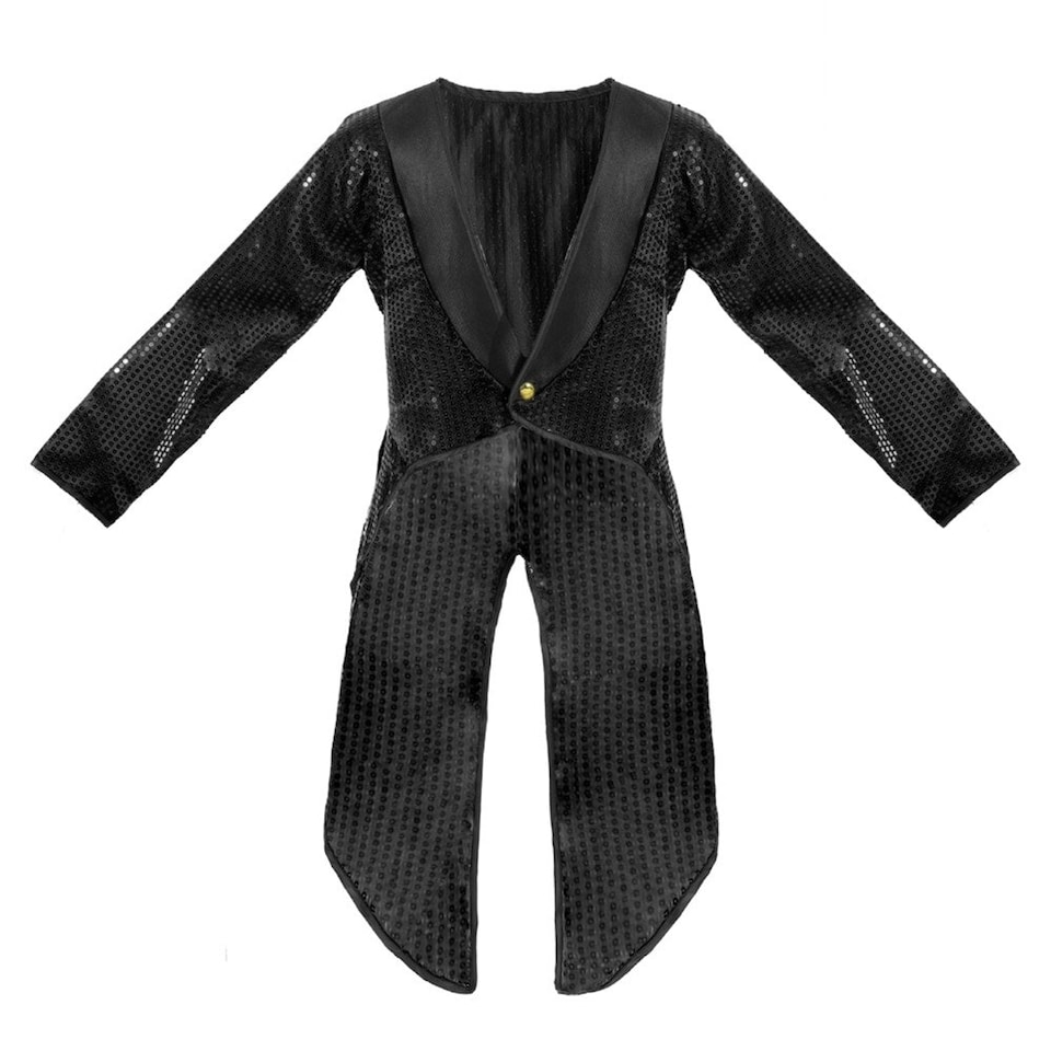 image 1 of Black Sequin Tailcoat Black | S