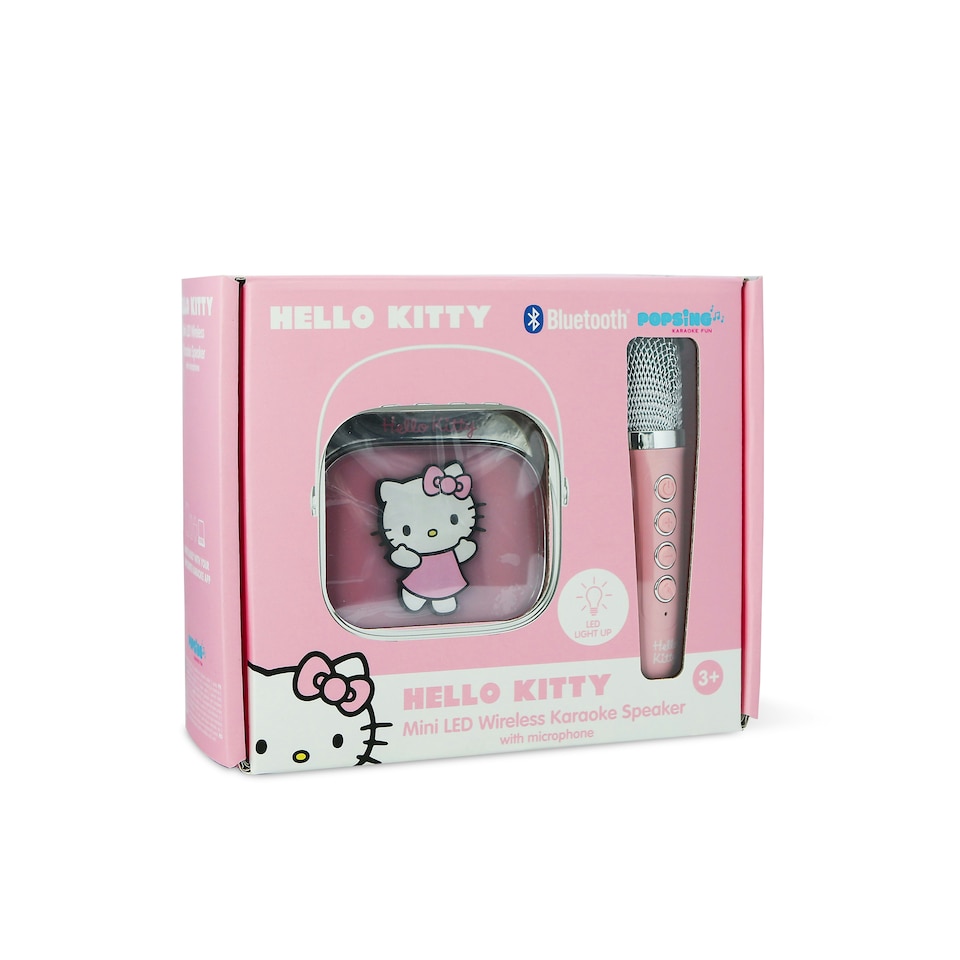 image 1 of Hello Kitty PopSing LED Light-Up Wireless Karaoke Speaker & Microphone