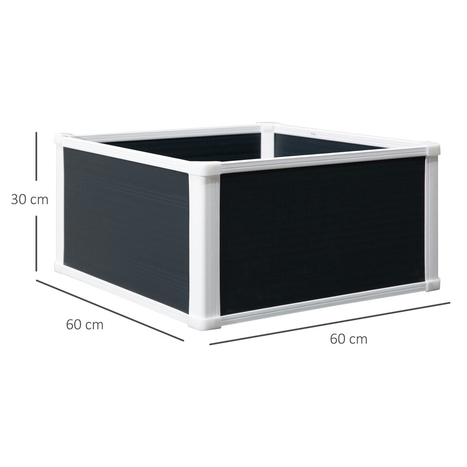 image 1 of Outsunny Garden Raised Bed Planter Grow Containers Flower Pot 60x60cm
