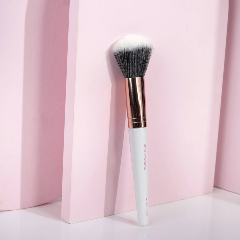 image 1 of Brushworks White & Gold Blush Brush