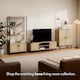 image 7 of Vonhaus Lena Rattan Effect Sideboard with 3 Storage Shelves