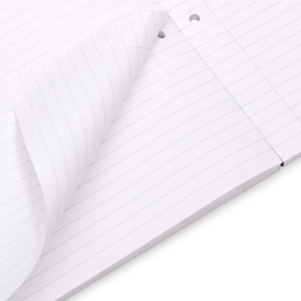 image 1 of Rhino 400 Page 8mm Lined with Margin Refill Pad White A4 20 Pack