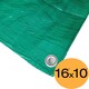 image 2 of Green Tarpaulin 16' x 10' Water Resistant Groundsheet Garden Furniture Cover 4.8m x 3m with Eyelets and Hem Rope