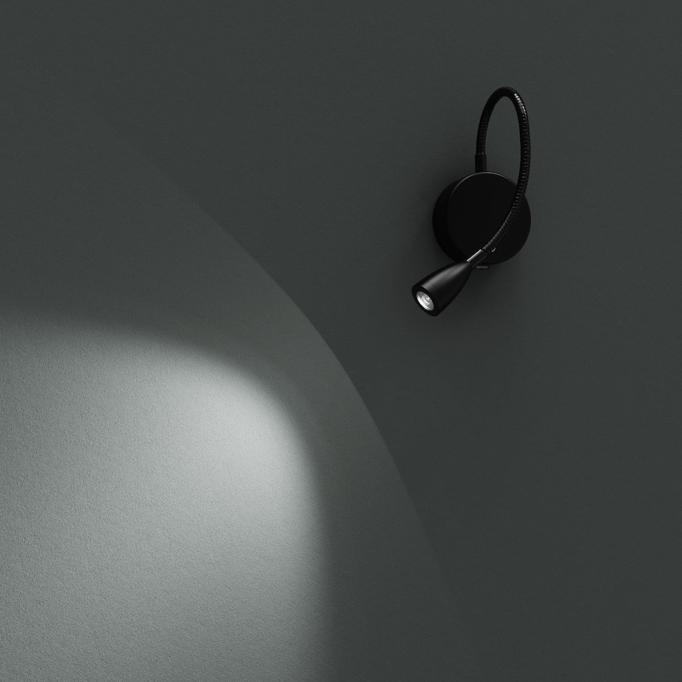 image 1 of CGC MATILDA Black Adjustable Flexible Neck LED Rechargeable Magnetic USB-C Bedside Wall Light