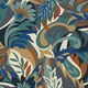 image 1 of Belgravia Casa Leaf Wallpaper - Blue/Teal Green - 10m x 53cm Blue