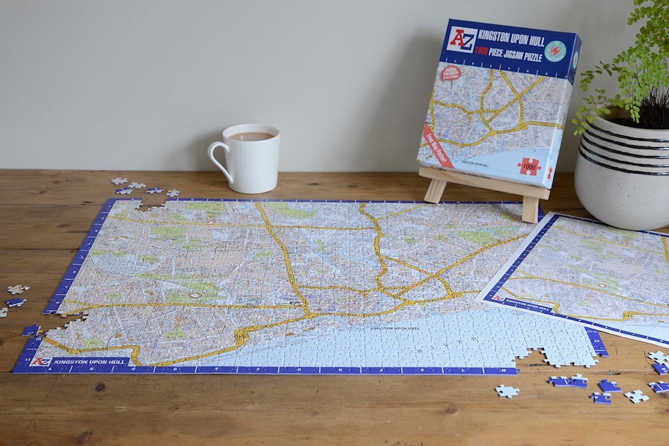 image 1 of A-Z Map of  Kingston Upon Hull 1000 Piece Jigsaw