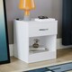 image 2 of Vida Designs Riano 1 Drawer Bedside Chest Cabinet Table Nightstand, White