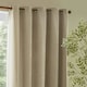 image 2 of Yard Heavy Chenille Velvet Room Darkening Eyelet Curtains | Cream