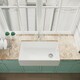 image 3 of Fireclay Belfast Kitchen Sink with Overflow, Mono Sink Mixer Tap & Waste, 795mm