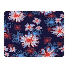 Red, White & Blue Flower Print (Blanket)