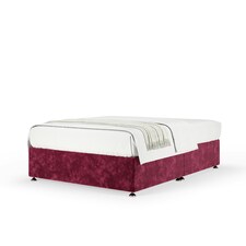 Ortho Classic Orthopaedic Aubergine Chenille Divan Set Small Double
